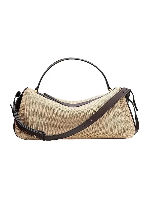 Women's Scorpius Raffia-Leather Crossbody Bag