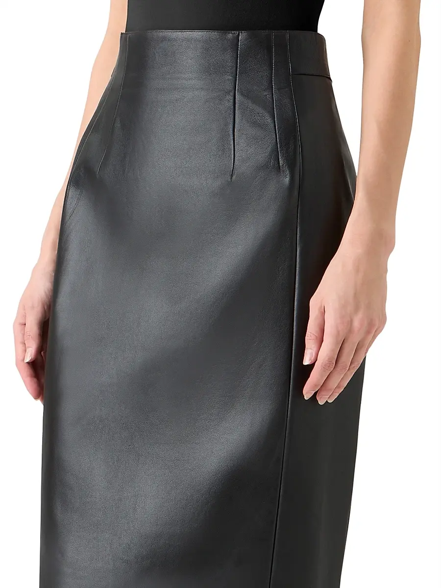 Akris Women's Leather Pencil Skirt | Thumbnail 6 Akris Women's Leather Pencil Skirt | Thumbnail 6