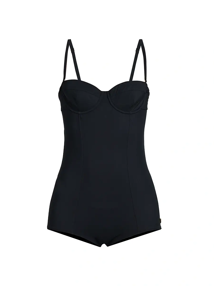 Dolce & Gabbana Women's Balconette One-Piece Swimsuit - Nero - Size Small | Image 1 Dolce & Gabbana Women's Balconette One-Piece Swimsuit - Nero - Size Small | Image 1