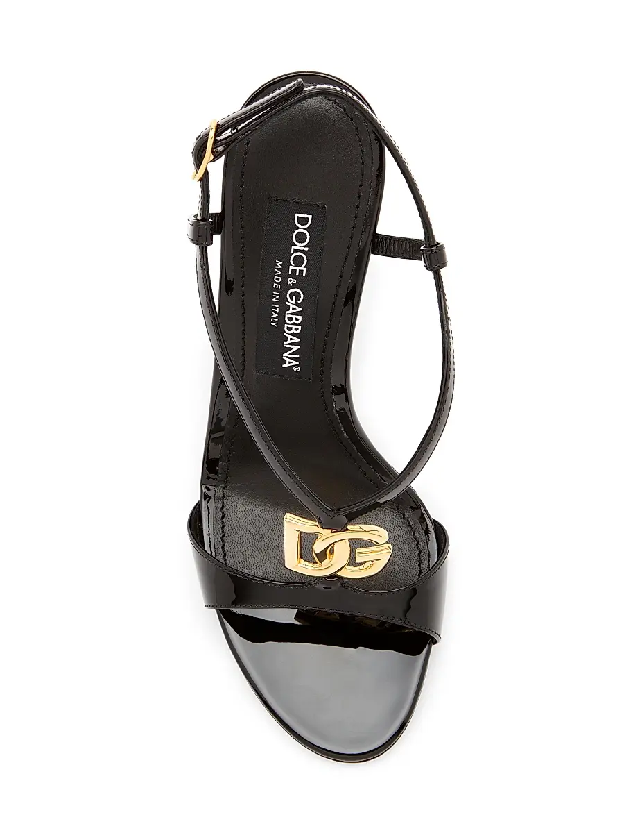 Dolce & Gabbana Women's Vernice 105MM Patent Leather Stiletto Sandals | Thumbnail 4 Dolce & Gabbana Women's Vernice 105MM Patent Leather Stiletto Sandals | Thumbnail 4