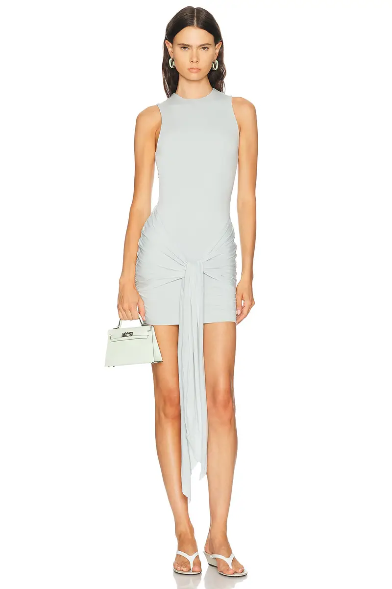 Skims Cupro Jersey Wrap Mini Dress | Image 1 Skims Cupro Jersey Wrap Mini Dress | Image 1