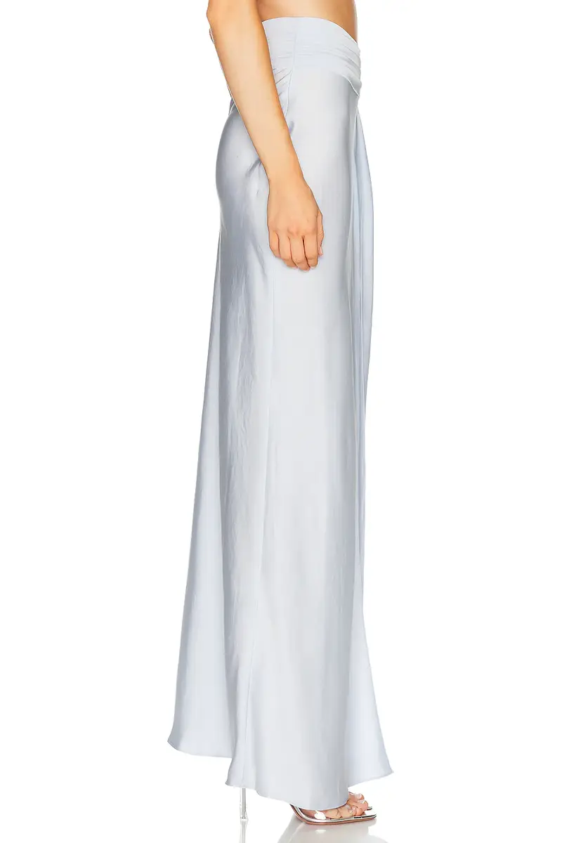 Lapointe Lightweight Satin Asymmetric Maxi Skirt | Thumbnail 2 Lapointe Lightweight Satin Asymmetric Maxi Skirt | Thumbnail 2