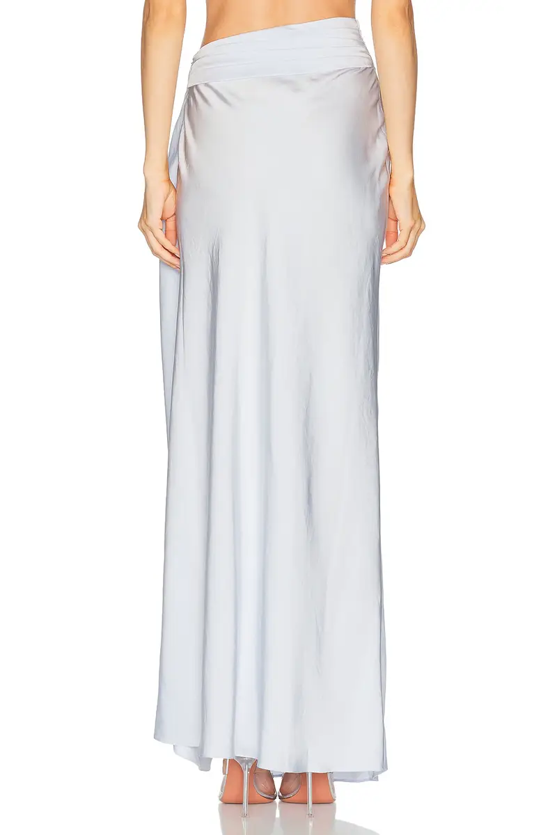 Lapointe Lightweight Satin Asymmetric Maxi Skirt | Thumbnail 4 Lapointe Lightweight Satin Asymmetric Maxi Skirt | Thumbnail 4