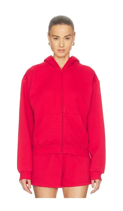 Skims Cotton Fleece Classic Zip Up Hoodie | Thumbnail 2 Skims Cotton Fleece Classic Zip Up Hoodie | Thumbnail 2