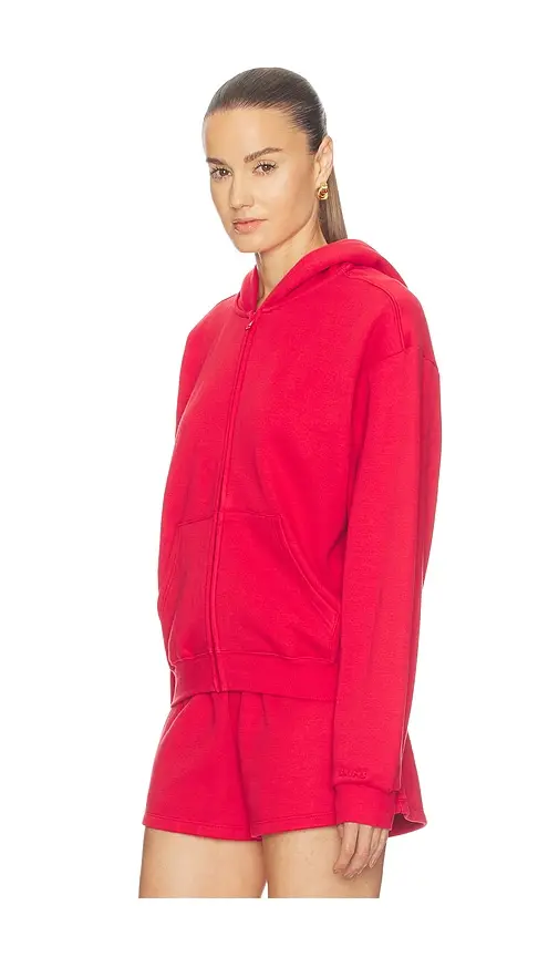 Skims Cotton Fleece Classic Zip Up Hoodie | Thumbnail 3 Skims Cotton Fleece Classic Zip Up Hoodie | Thumbnail 3