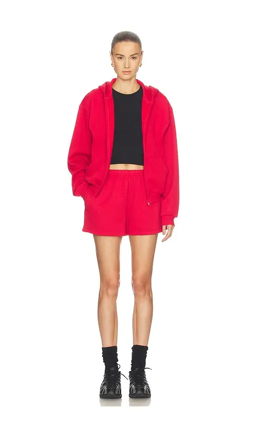 Skims Cotton Fleece Classic Zip Up Hoodie | Thumbnail 5 Skims Cotton Fleece Classic Zip Up Hoodie | Thumbnail 5