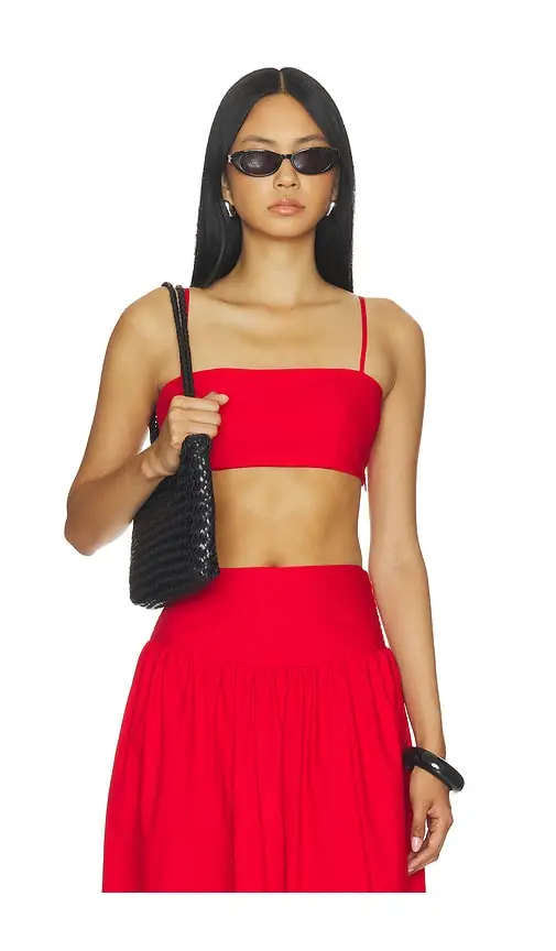 susana monaco Poplin Crop String Top | Image 1 susana monaco Poplin Crop String Top | Image 1