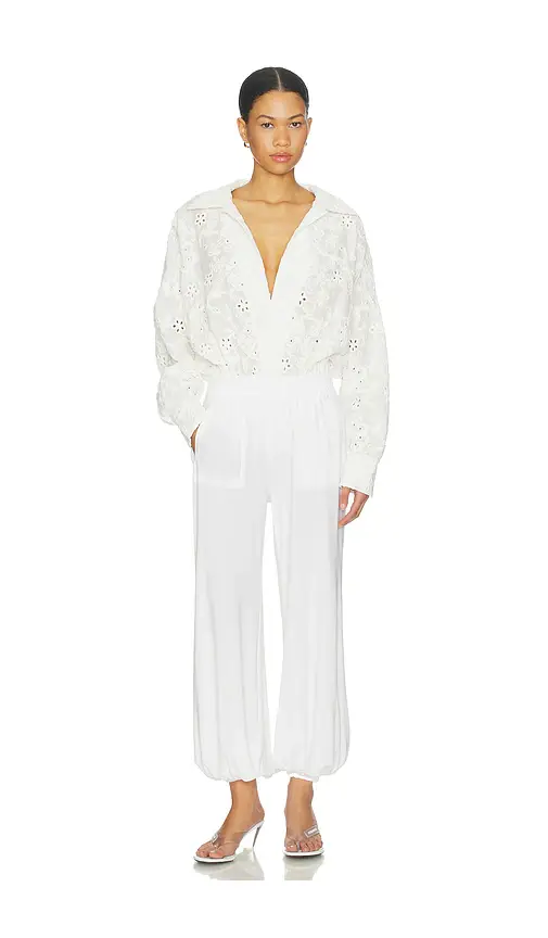 Norma Kamali Super Oversized Boyfriend Shirt Bodysuit | Thumbnail 5 Norma Kamali Super Oversized Boyfriend Shirt Bodysuit | Thumbnail 5