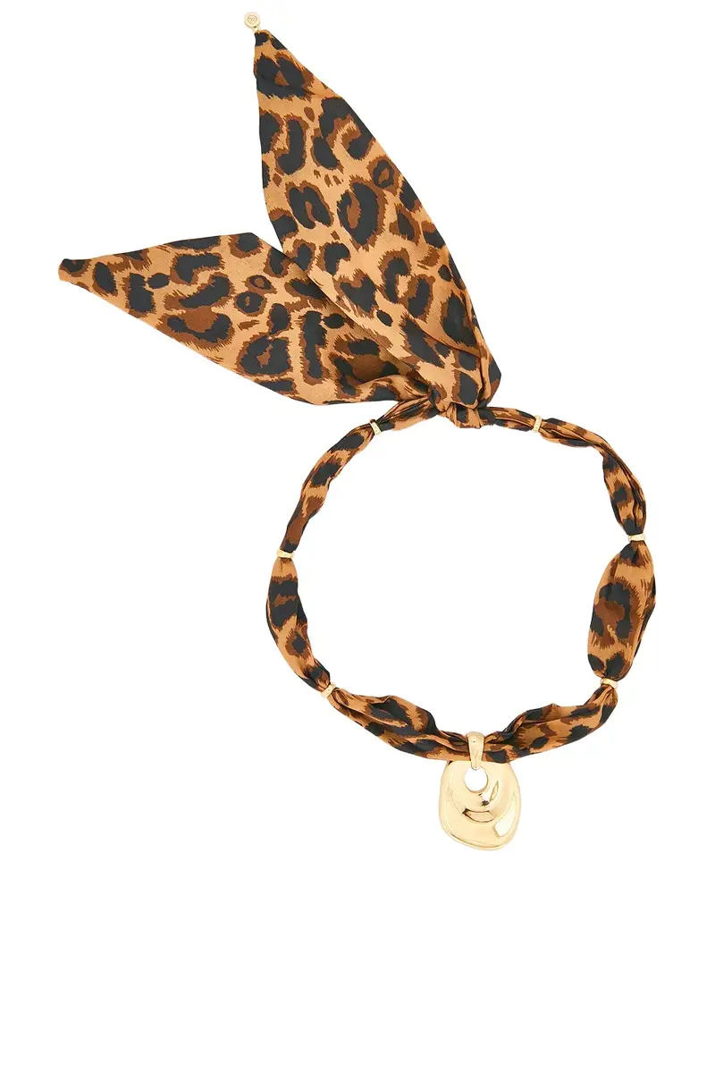Leopard Scarf Necklace Leopard Scarf Necklace