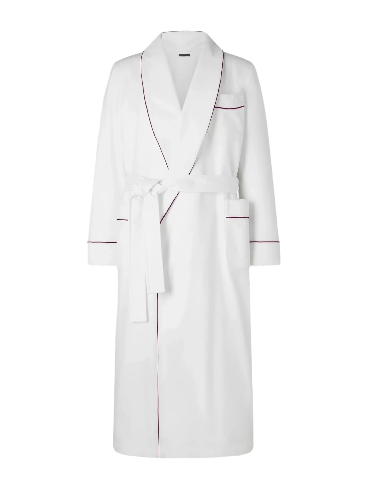 Piped Silk Robe - Men Piped Silk Robe - Men