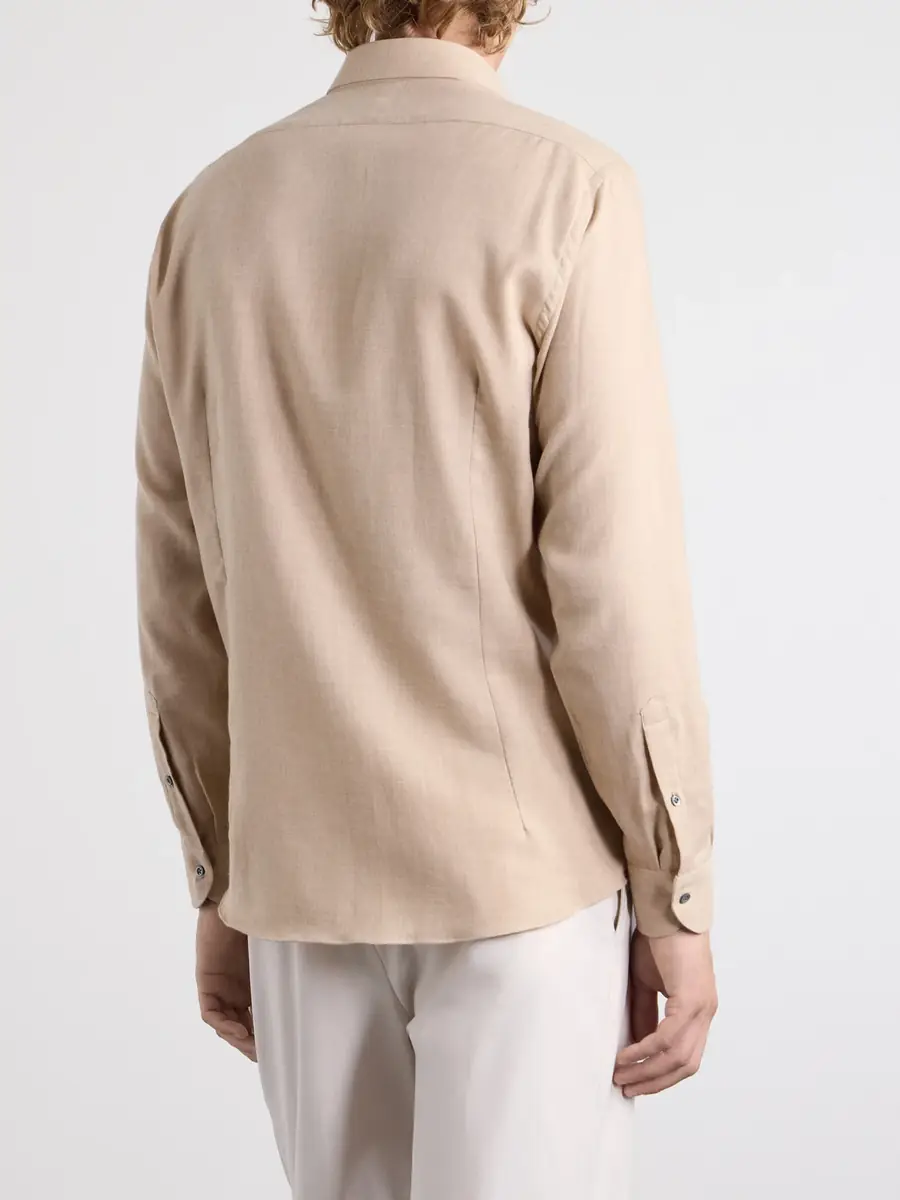 Caruso Cotton and Cashmere-Blend Shirt - Men | Thumbnail 4 Caruso Cotton and Cashmere-Blend Shirt - Men | Thumbnail 4