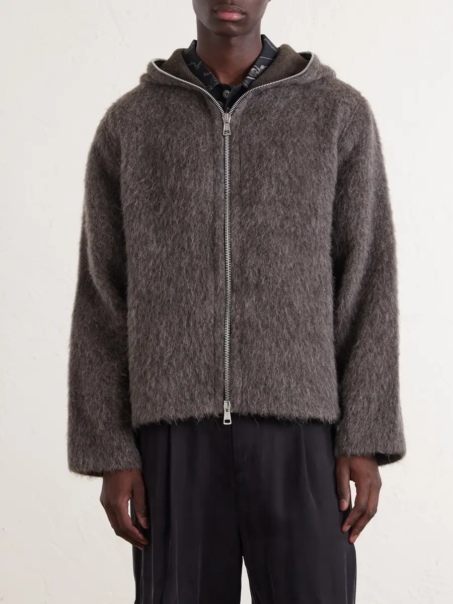 Our Legacy Brushed-Knit Zip-Up Hoodie - Men | Thumbnail 3 Our Legacy Brushed-Knit Zip-Up Hoodie - Men | Thumbnail 3