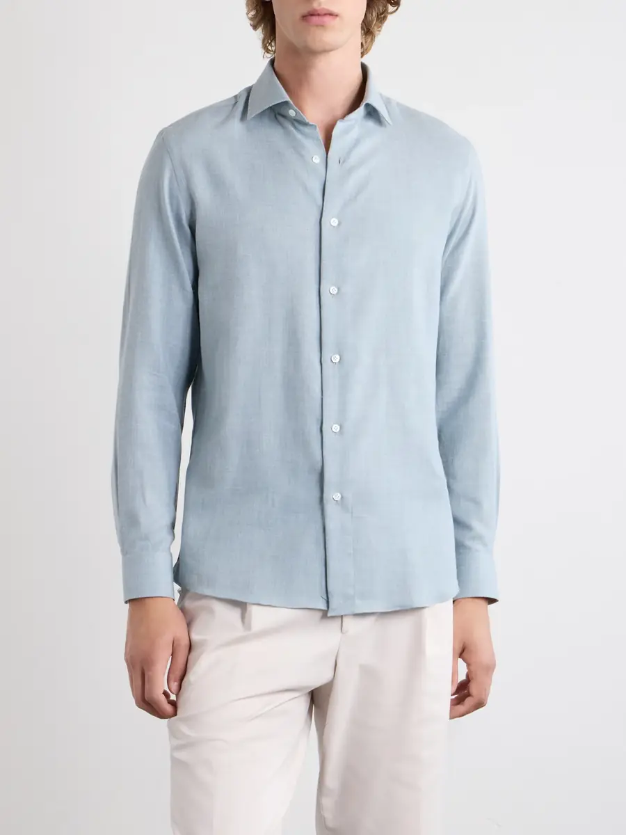 Caruso Cotton and Cashmere-Blend Shirt - Men | Thumbnail 3 Caruso Cotton and Cashmere-Blend Shirt - Men | Thumbnail 3