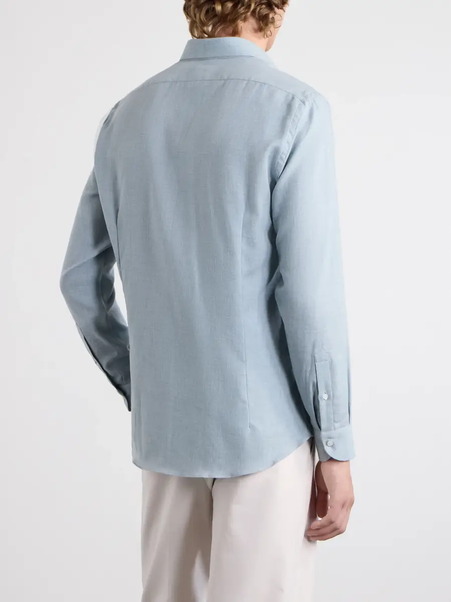 Caruso Cotton and Cashmere-Blend Shirt - Men | Thumbnail 4 Caruso Cotton and Cashmere-Blend Shirt - Men | Thumbnail 4