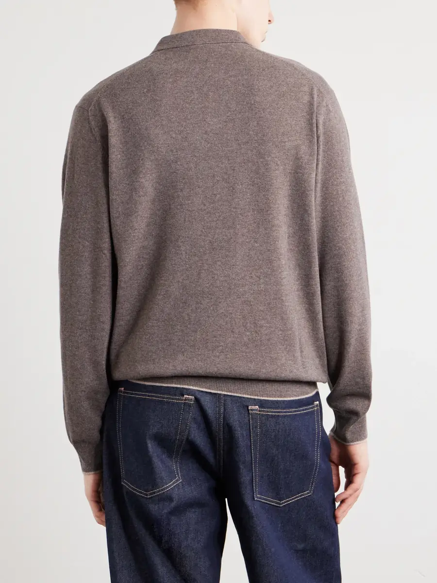 N.Peal Sloane Organic Cashmere Polo Shirt - Men | Thumbnail 4 N.Peal Sloane Organic Cashmere Polo Shirt - Men | Thumbnail 4