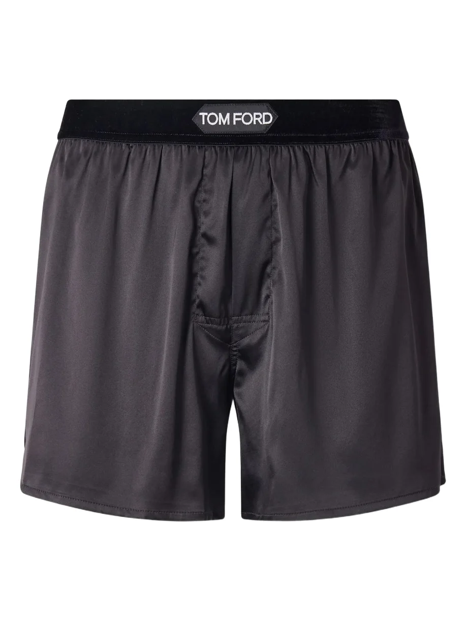 Silk-Blend Satin Boxer Briefs - Men Silk-Blend Satin Boxer Briefs - Men