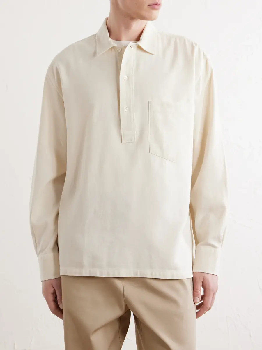 OFFICINE GÉNÉRALE Jordy Cotton-Twill Polo Shirt - Men | Thumbnail 3