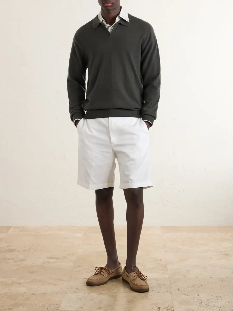 N.Peal Sloane Organic Cashmere Polo Shirt - Men | Thumbnail 2