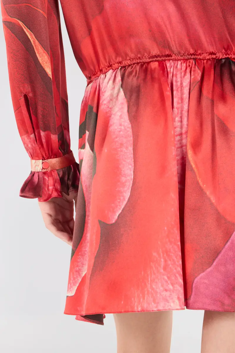 Roberto Cavalli Mini Shirt Dress With Rose Print | Thumbnail 5 Roberto Cavalli Mini Shirt Dress With Rose Print | Thumbnail 5
