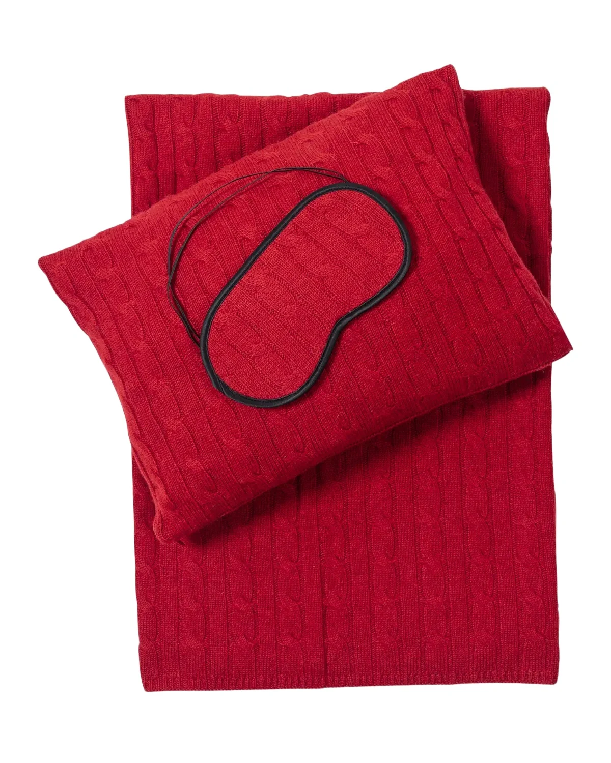 Cashmere Cable-Knit Travel Set