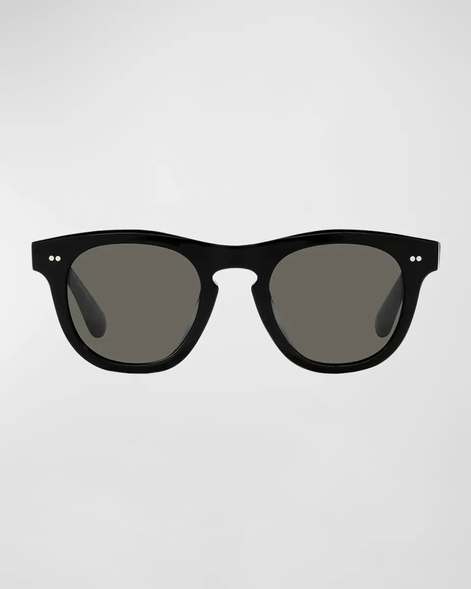 Oliver Peoples Men's Rorke Round Acetate & Crystal Sunglasses | Thumbnail 2
