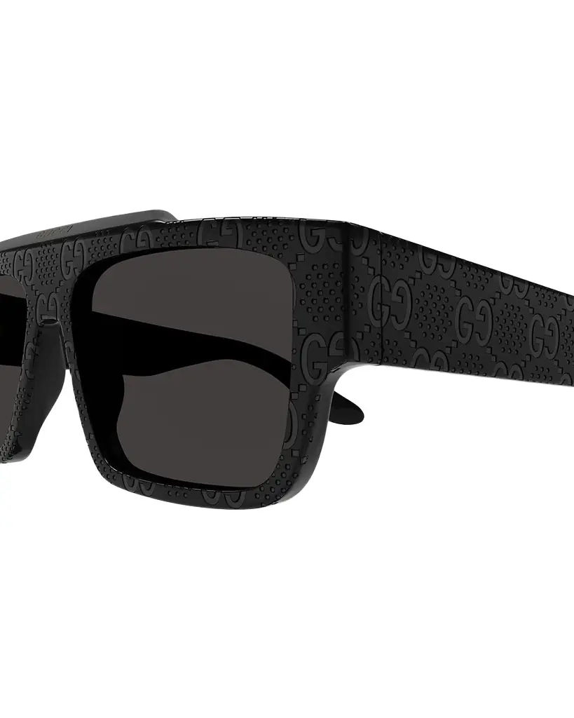 Gucci Men's GG1460Sm Acetate Rectangle Sunglasses | Image 1 Gucci Men's GG1460Sm Acetate Rectangle Sunglasses | Image 1