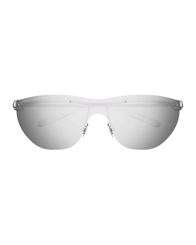 Gucci Men 's Rimless Metal Shield Sunglasses | Image 1 Gucci Men 's Rimless Metal Shield Sunglasses | Image 1