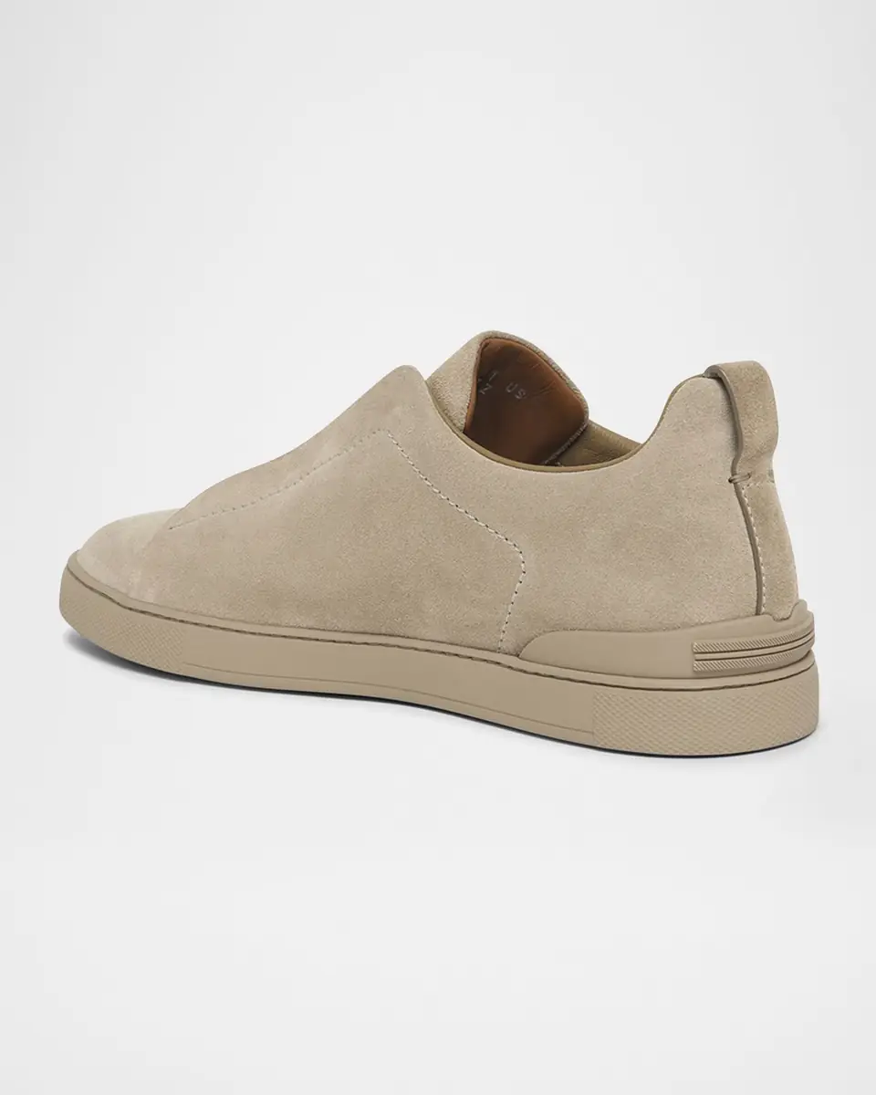 ZEGNA Men's Triple Stitch Suede Low-Top Sneakers | Thumbnail 2 ZEGNA Men's Triple Stitch Suede Low-Top Sneakers | Thumbnail 2