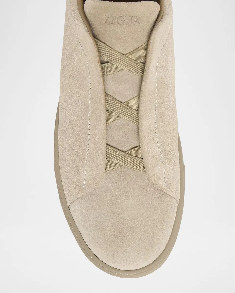 ZEGNA Men's Triple Stitch Suede Low-Top Sneakers | Thumbnail 5 ZEGNA Men's Triple Stitch Suede Low-Top Sneakers | Thumbnail 5