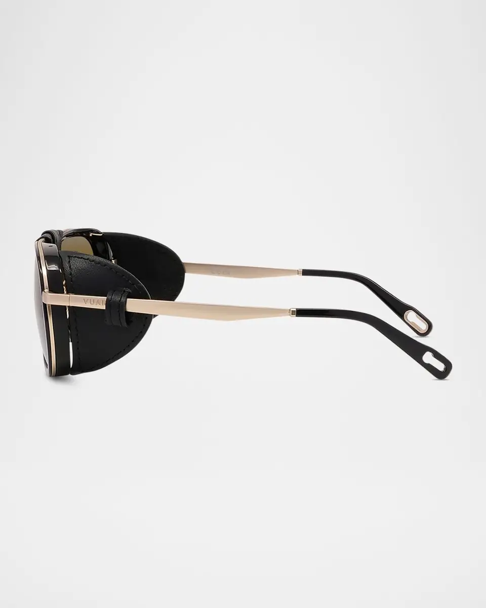 Vuarnet Men's Glacier 03 Titanium Aviator Sunglasses with Side Shields and Cord | Thumbnail 3 Vuarnet Men's Glacier 03 Titanium Aviator Sunglasses with Side Shields and Cord | Thumbnail 3