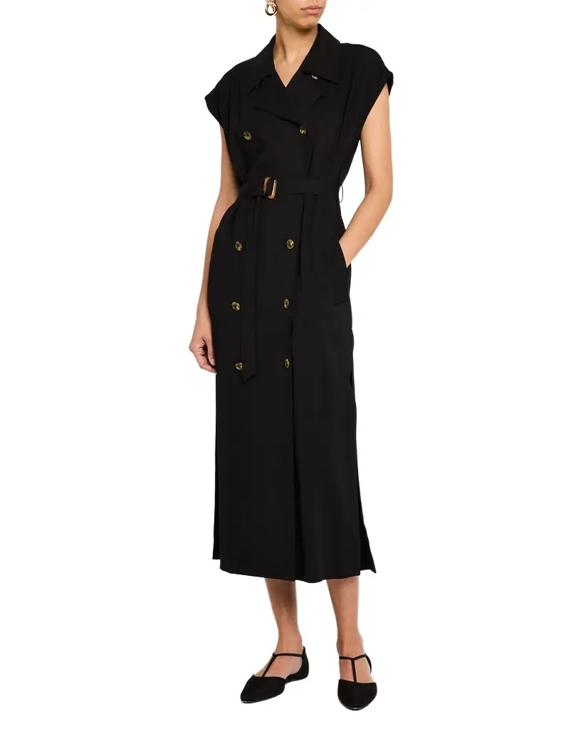 Argent Double-Breasted Stretch Crepe Trench Dress | Image 1 Argent Double-Breasted Stretch Crepe Trench Dress | Image 1