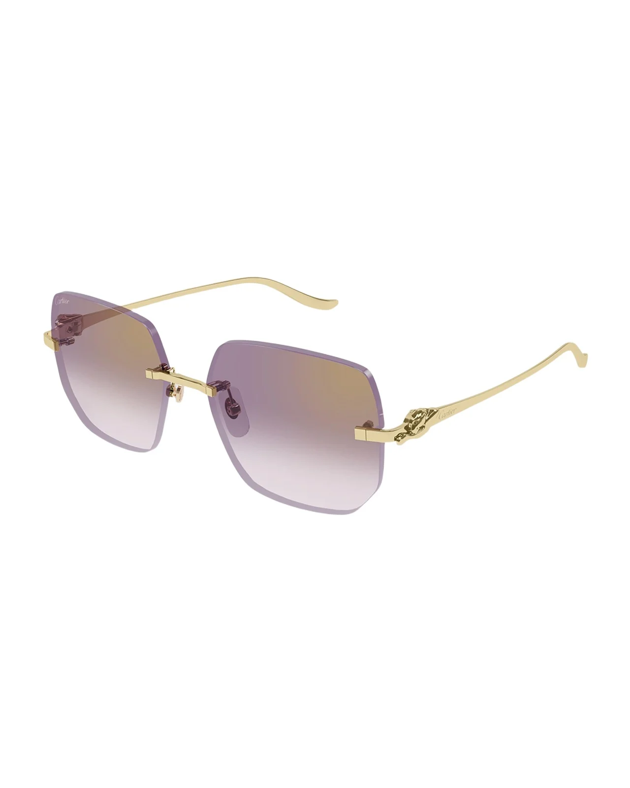 Cartier Rimless Metal Butterfly Sunglasses