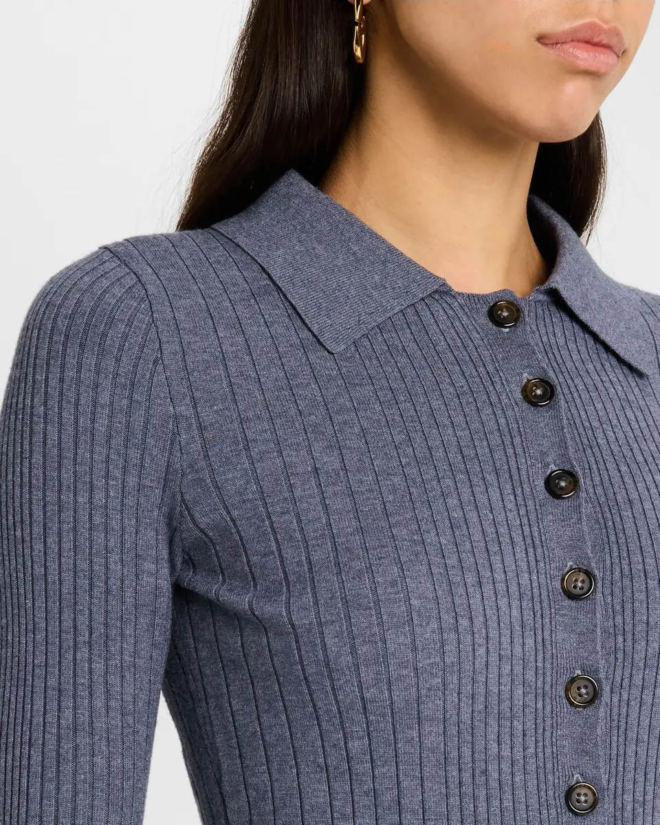 Argent Ribbed Spread-Collar Sweater | Thumbnail 4