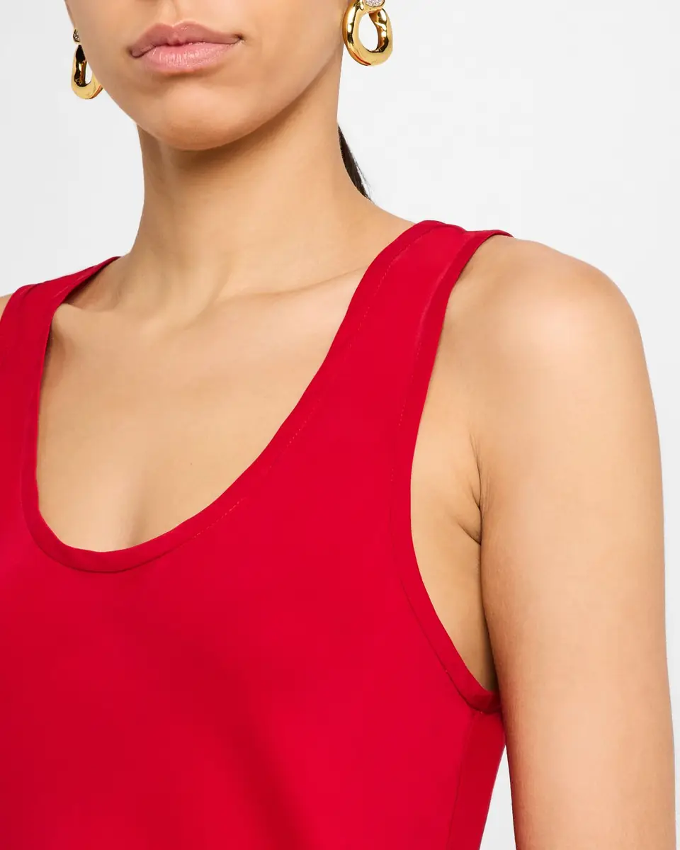 Argent Scoop-Neck Silk Charmeuse Tank | Thumbnail 4 Argent Scoop-Neck Silk Charmeuse Tank | Thumbnail 4