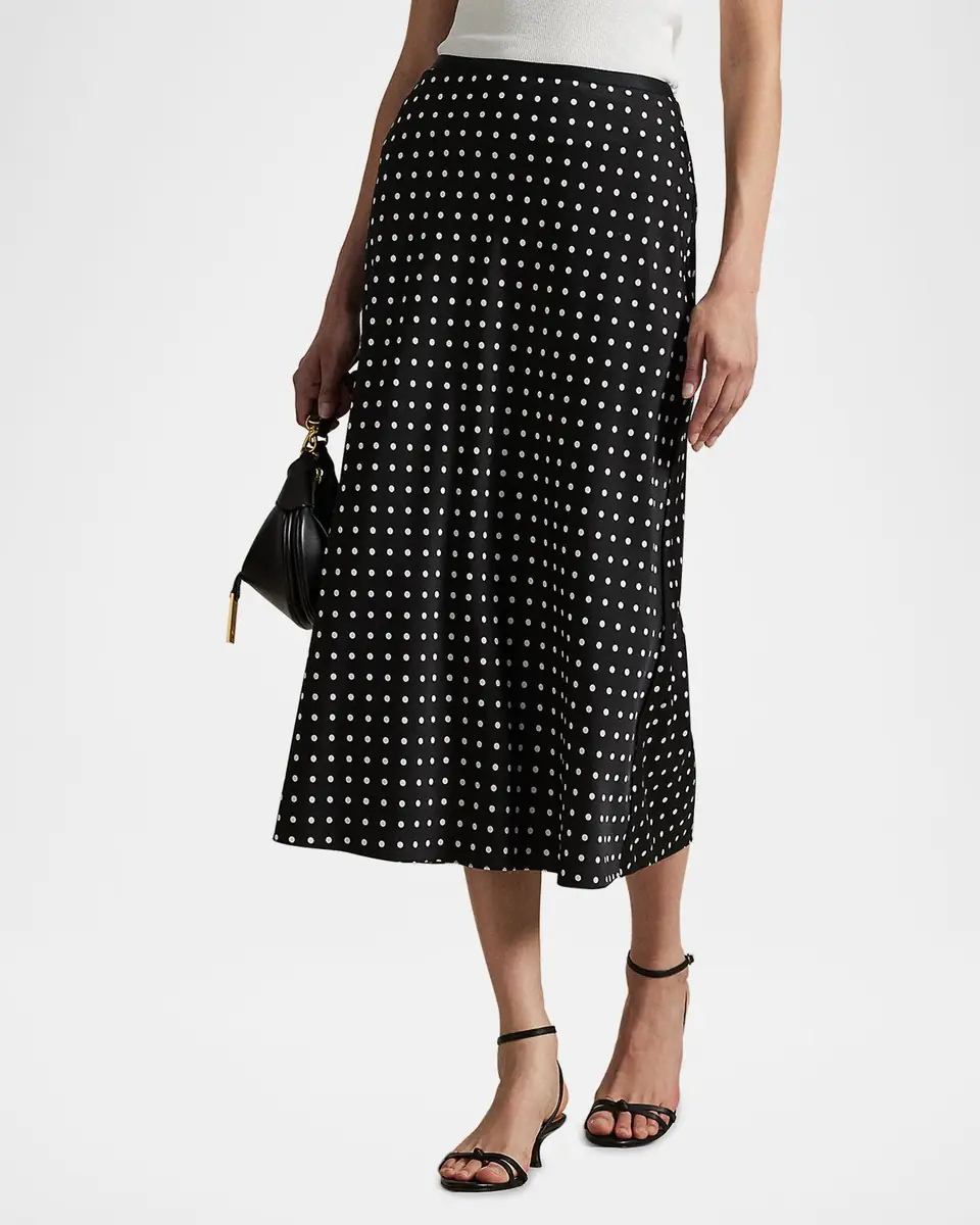 Polo Ralph Lauren Polka-Dot Satin Skirt | Thumbnail 3