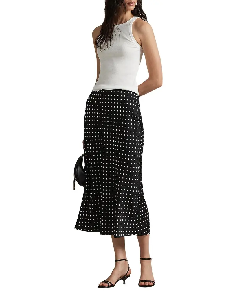 Polo Ralph Lauren Polka-Dot Satin Skirt