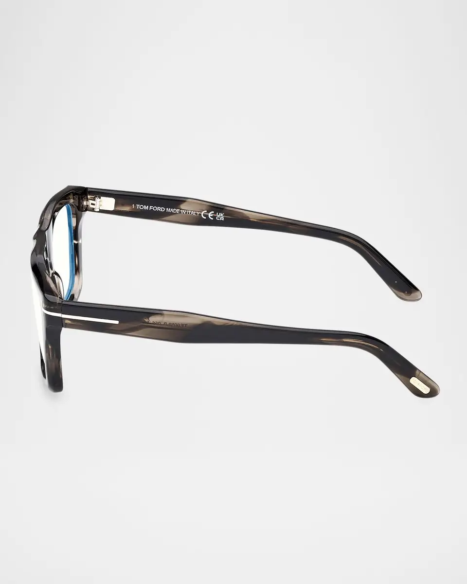TOM FORD Men's FT6059-BM Acetate Rectangle Blue-Block Optical Frames | Thumbnail 3 TOM FORD Men's FT6059-BM Acetate Rectangle Blue-Block Optical Frames | Thumbnail 3