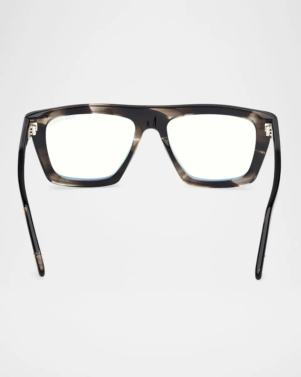 TOM FORD Men's FT6059-BM Acetate Rectangle Blue-Block Optical Frames | Thumbnail 4 TOM FORD Men's FT6059-BM Acetate Rectangle Blue-Block Optical Frames | Thumbnail 4