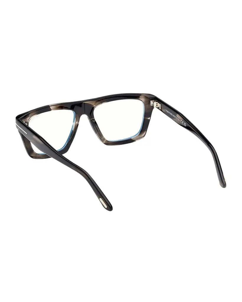 TOM FORD Men's FT6059-BM Acetate Rectangle Blue-Block Optical Frames | Image 1 TOM FORD Men's FT6059-BM Acetate Rectangle Blue-Block Optical Frames | Image 1