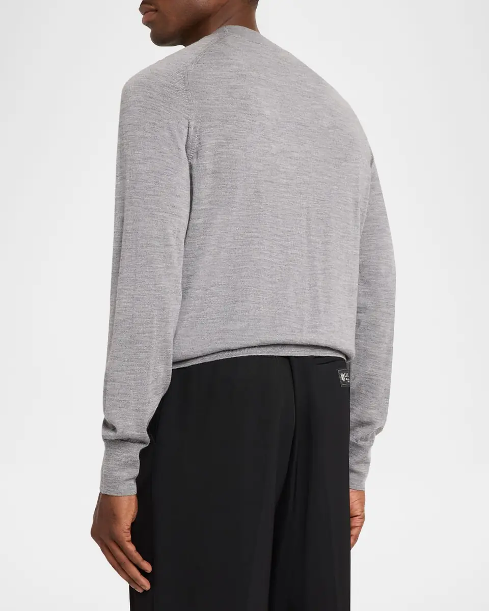 AMI PARIS Men's Wool Ami de Coeur Crewneck Sweater | Thumbnail 3