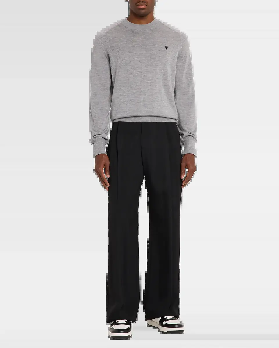 AMI PARIS Men's Wool Ami de Coeur Crewneck Sweater | Thumbnail 6