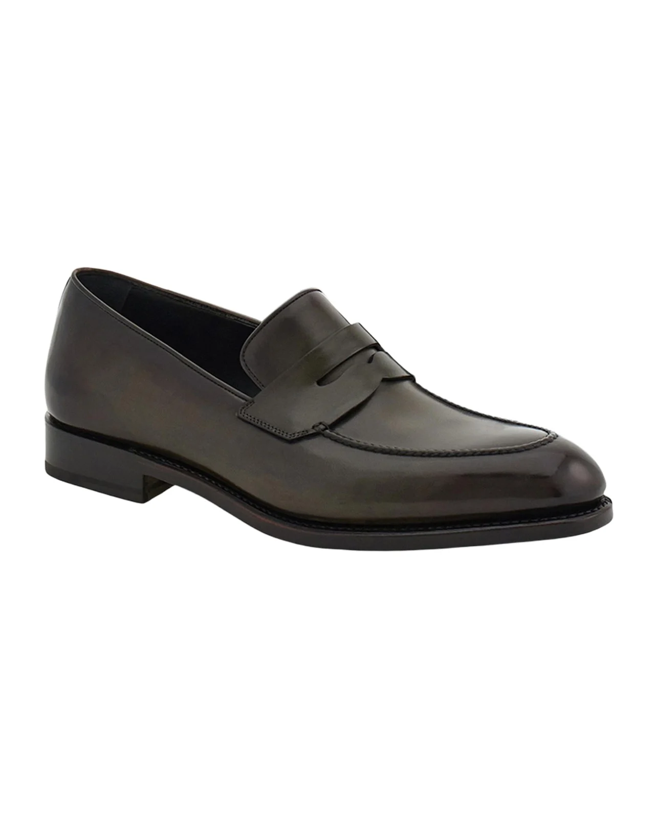 Men's Brandy Tramezza Leather Penny Loafers