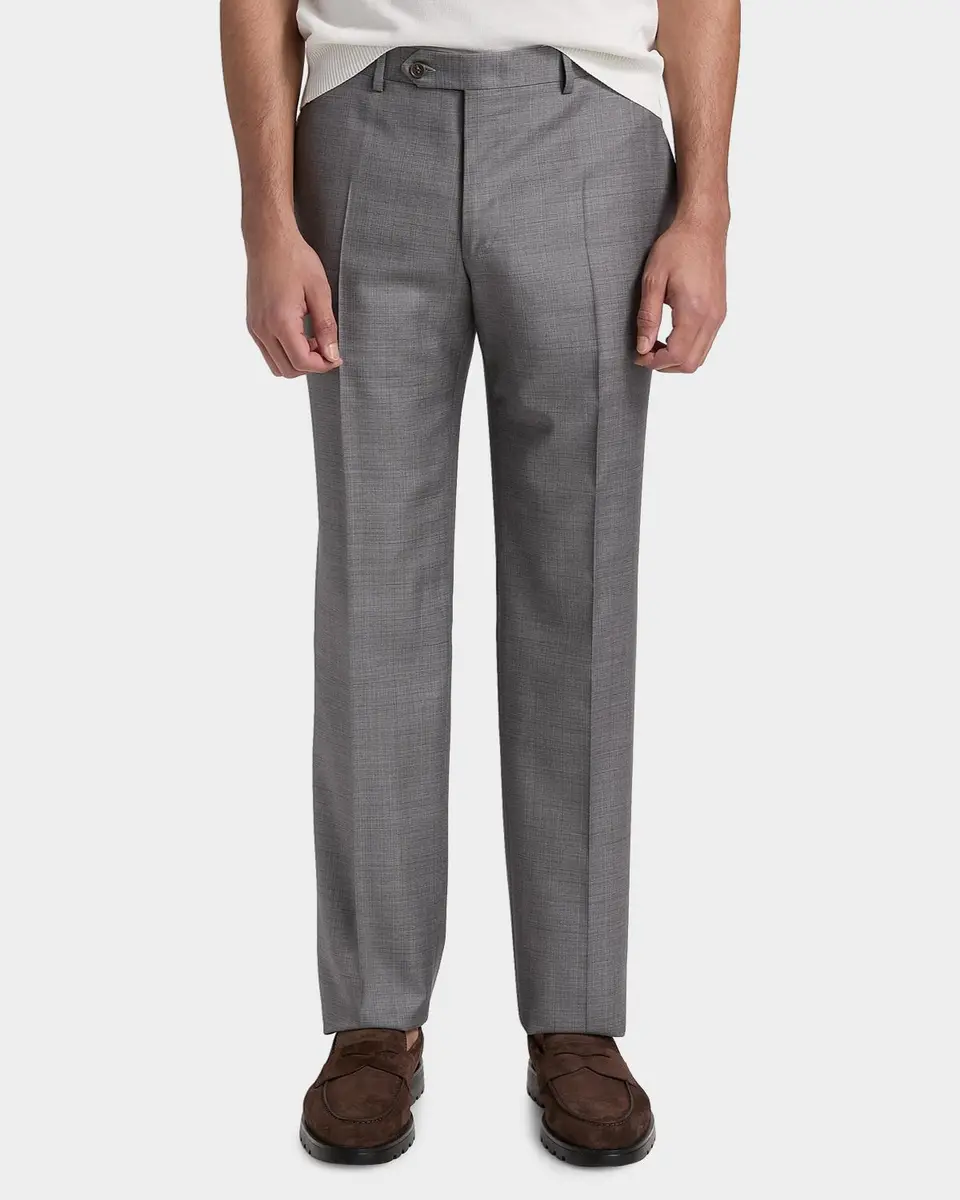 Canali Men's Denim-Effect Wool Straight Leg Trousers | Thumbnail 4 Canali Men's Denim-Effect Wool Straight Leg Trousers | Thumbnail 4