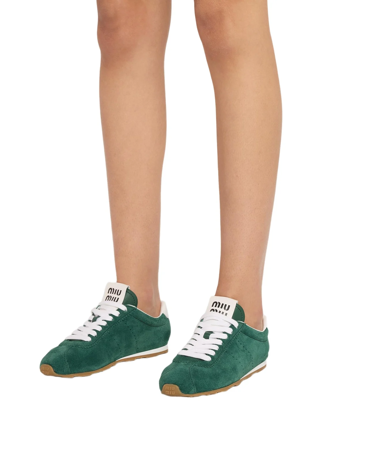 Miu Miu Suede Bicolor Retro Trainer Sneakers
