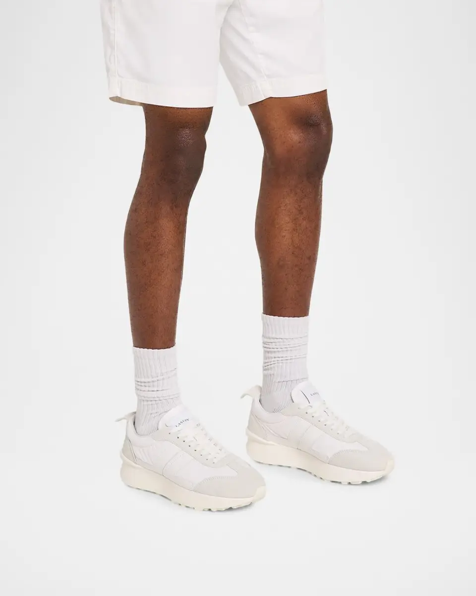 Lanvin Men's Nylon & Suede Low-Top Sneakers | Thumbnail 2 Lanvin Men's Nylon & Suede Low-Top Sneakers | Thumbnail 2