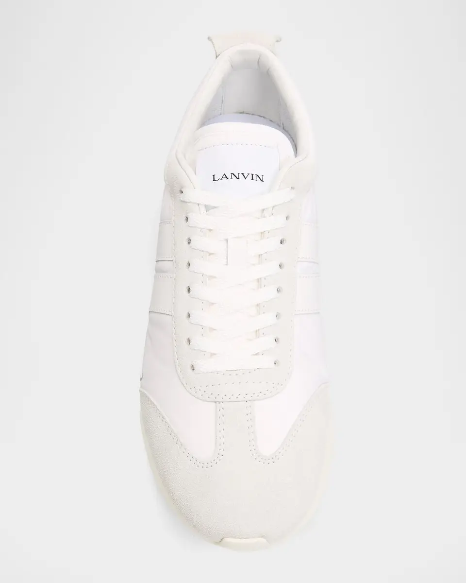 Lanvin Men's Nylon & Suede Low-Top Sneakers | Thumbnail 6 Lanvin Men's Nylon & Suede Low-Top Sneakers | Thumbnail 6