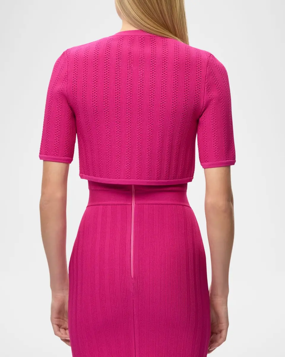 Hervé Léger Annie Pointelle Rib-Knit Bolero | Thumbnail 2 Hervé Léger Annie Pointelle Rib-Knit Bolero | Thumbnail 2