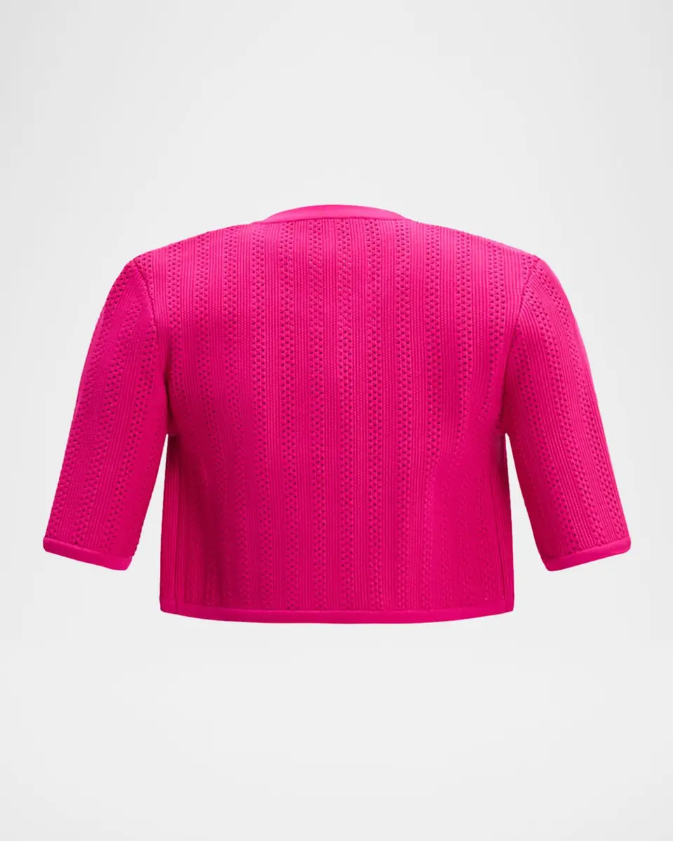 Hervé Léger Annie Pointelle Rib-Knit Bolero | Thumbnail 6 Hervé Léger Annie Pointelle Rib-Knit Bolero | Thumbnail 6