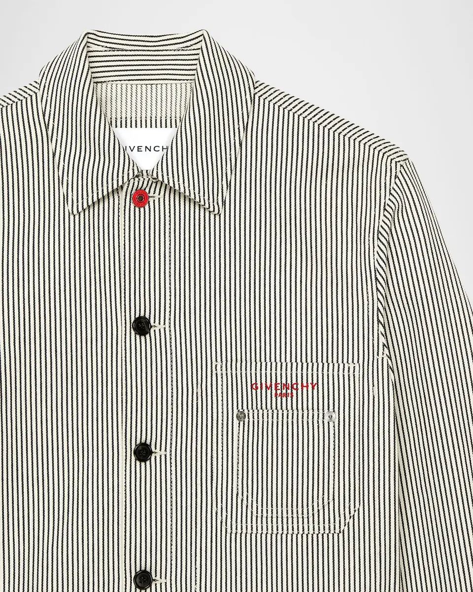 Givenchy Men's Couture Seam Stripe Denim Jacket | Thumbnail 3 Givenchy Men's Couture Seam Stripe Denim Jacket | Thumbnail 3