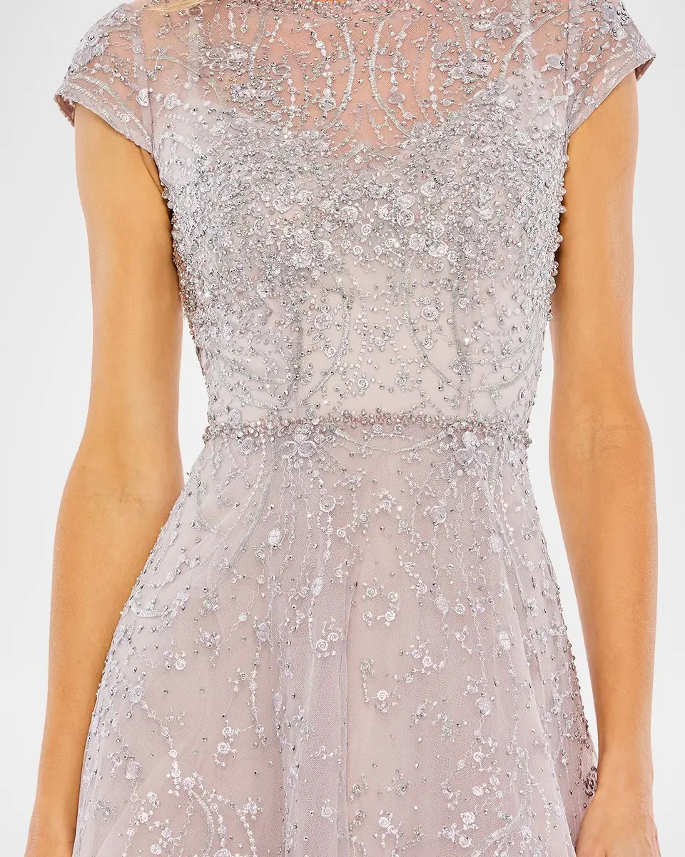 Mac Duggal Embellished A-Line Midi Dress | Thumbnail 3 Mac Duggal Embellished A-Line Midi Dress | Thumbnail 3